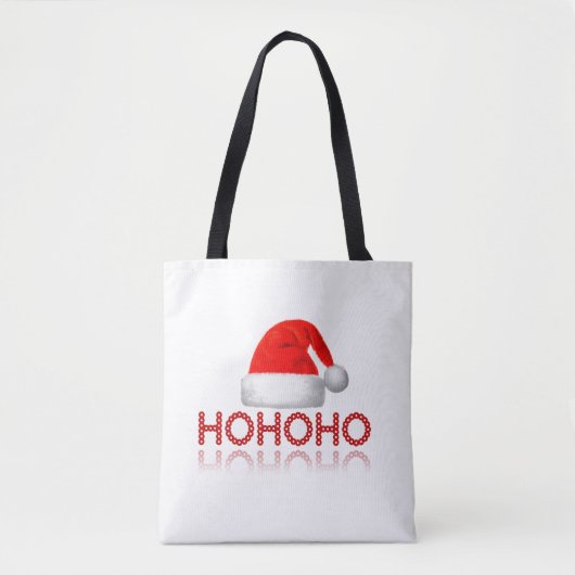 HoHoHo Santa Hat Kerstmis Tote Bag (Voorkant)