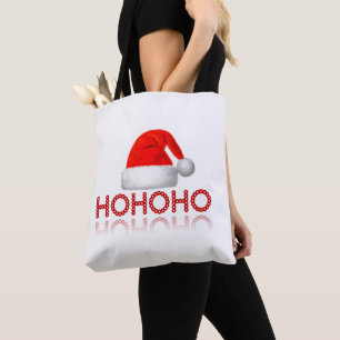 HoHoHo Santa Hat Kerstmis Tote Bag