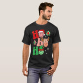 HoHoHo Santa Kerstmis-outfit Holiday Kinder Groovy T-shirt (Voorkant volledig)