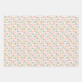 Hohoho schattig leuk kleurrijk Kerstmis Inpakpapier Vel (Voorkant)