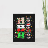 Hohoho Schnauzer hond Sinterklaas Elf Muts Rendier Kaart (Voorkant)