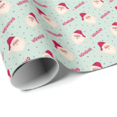 HOHOHO Sinterklaas op Mint Green Cadeaupapier (Rol Hoek)
