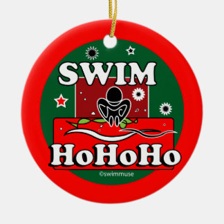 HoHoHo Swim Red-keramische sierelementen Keramisch Ornament
