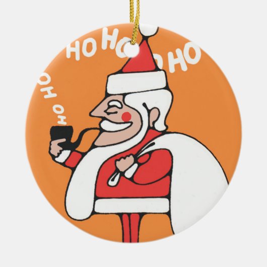 HoHoHo-versiering Keramisch Ornament (Voorkant)