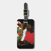 HoHoHo! Vrolijk kerstfeest en een gelukkig nieuwja Bagagelabel (Voorkant verticaal)