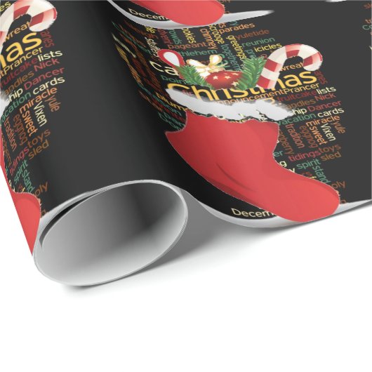 HoHoHo! Vrolijk kerstfeest en een gelukkig nieuwja Cadeaupapier (Rol Hoek)