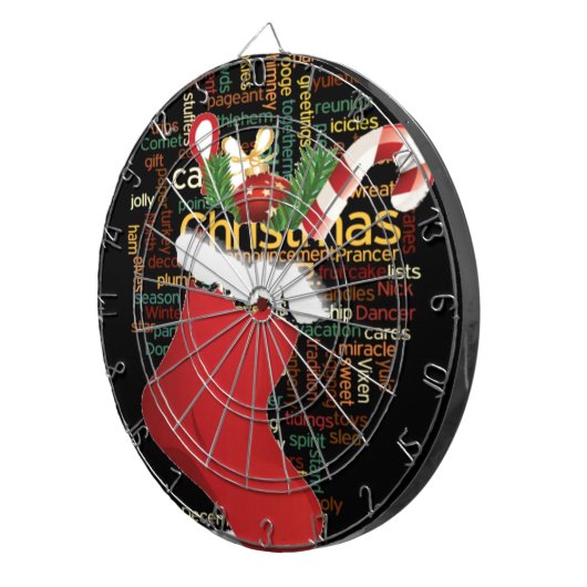 HoHoHo! Vrolijk kerstfeest en een gelukkig nieuwja Dartbord (Voorkant Rechts)