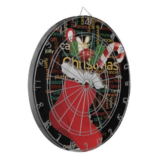 HoHoHo! Vrolijk kerstfeest en een gelukkig nieuwja Dartbord (Voorkant Links)