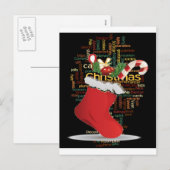 HoHoHo! Vrolijk kerstfeest en een gelukkig nieuwja Feestdagenkaart (Voorkant / Achterkant)