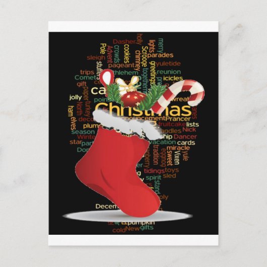 HoHoHo! Vrolijk kerstfeest en een gelukkig nieuwja Feestdagenkaart (Voorkant)