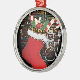 HoHoHo! Vrolijk kerstfeest en een gelukkig nieuwja Metalen Ornament