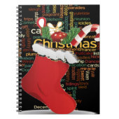 HoHoHo! Vrolijk kerstfeest en een gelukkig nieuwja Notitieboek (Voorkant)