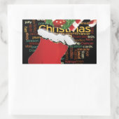 HoHoHo! Vrolijk kerstfeest en een gelukkig nieuwja Rechthoekige Sticker (Tas)