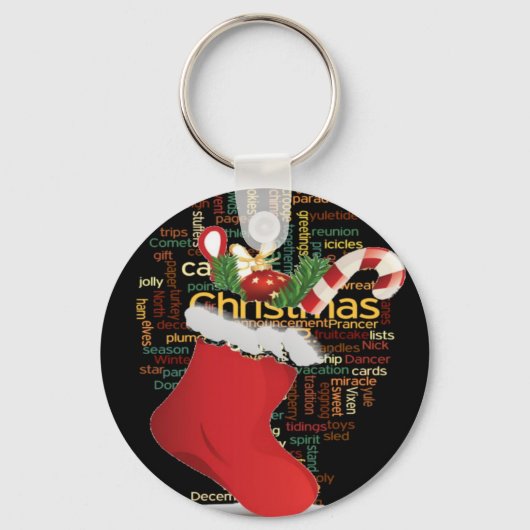 HoHoHo! Vrolijk kerstfeest en een gelukkig nieuwja Sleutelhanger (Voorkant)