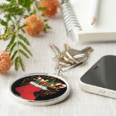 HoHoHo! Vrolijk kerstfeest en een gelukkig nieuwja Sleutelhanger (Zijkant)