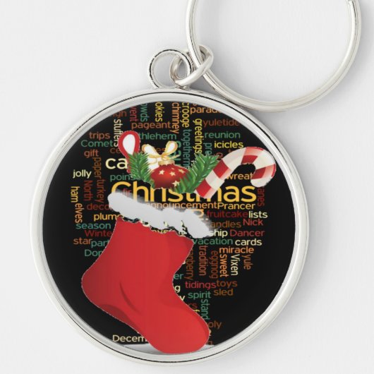 HoHoHo! Vrolijk kerstfeest en een gelukkig nieuwja Sleutelhanger (Voorkant)