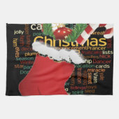 HoHoHo! Vrolijk kerstfeest en een gelukkig nieuwja Theedoek (Horizontaal)