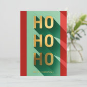 HOHOHO Vrolijk kerstfeest Feestdagenkaart (Staand voorkant)