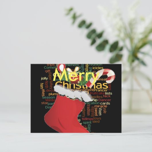 HoHoHo! Vrolijke kerst snoep riet stapelingen Feestdagenkaart (Staand voorkant)