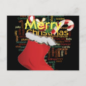 HoHoHo! Vrolijke kerst snoep riet stapelingen Feestdagenkaart (Voorkant)