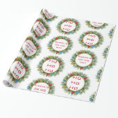 HoHoHoHo Glossy Kerst Wrapping Papier (Uitgerold)