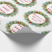 HoHoHoHo Glossy Kerst Wrapping Papier (Hoek)