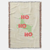 hohohoho rode kerst rendier deken (Voorkant Verticaal)