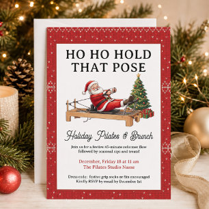 HoHoHoud Die Pose Vrolijke Kerst Pilates Brunch Kaart