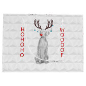 HOHOHOWOOOF WEIMARANER GIFT BAG LARGE CADEAUTASJE (Achterkant)