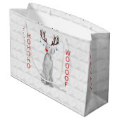 HOHOHOWOOOF WEIMARANER GIFT BAG LARGE CADEAUTASJE (Achterkant Gekanteld)