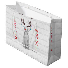 HOHOHOWOOOF WEIMARANER GIFT BAG LARGE CADEAUTASJE