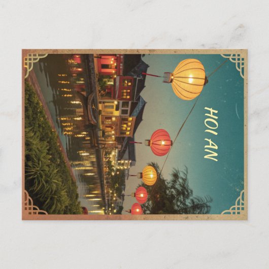 Hoi An Lantern Town beroemd gemaakt door Golden Re Briefkaart (Voorkant)