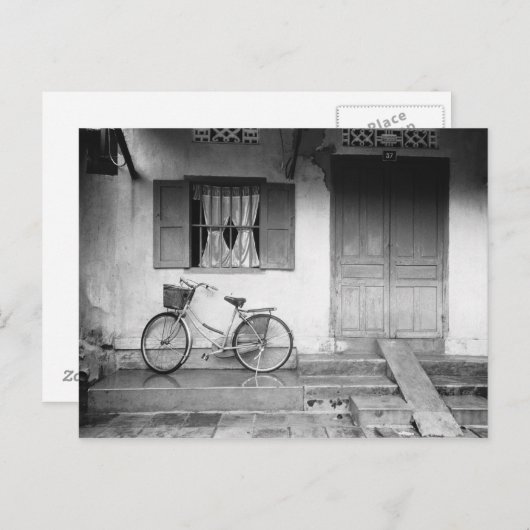 Hoi An Vietnam, Huis met fiets Briefkaart (Voorkant / Achterkant)