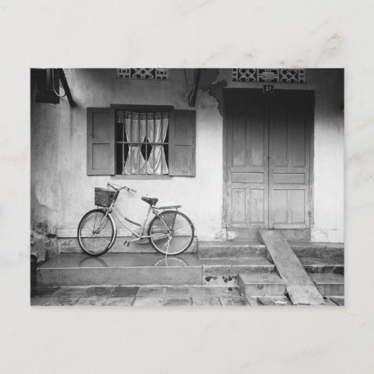Hoi An Vietnam, Huis met fiets Briefkaart (Voorkant)