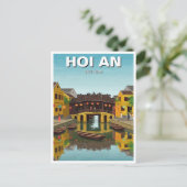 Hoi An Vietnam Japanse overdekte brug reizen Briefkaart (Staand voorkant)