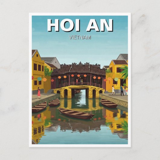 Hoi An Vietnam Japanse overdekte brug reizen Briefkaart (Voorkant)