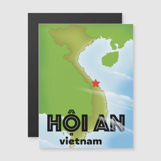 Hoi An Vietnam reisposter art print (Voorkant / Achterkant)