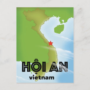 Hoi An Vietnam reisposter art print Briefkaart