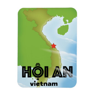 Hoi An Vietnam reisposter kunstprint Magneet