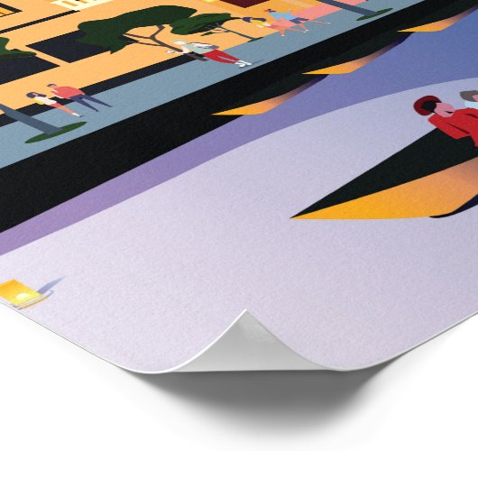 Hoi An Vietnam vintage poster (Hoek)