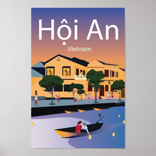 Hoi An Vietnam vintage poster (Voorkant)