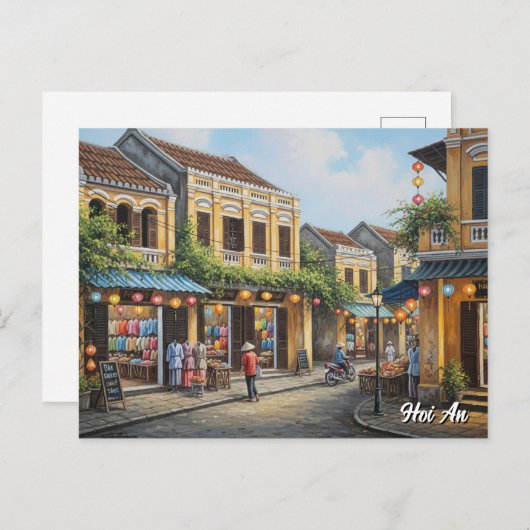 Hoi An Vietnam Vintage Travel Briefkaart (Voorkant / Achterkant)
