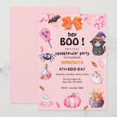 Hoi Boe! Halloween spookachtige verjaardag Kaart (Voorkant / Achterkant)