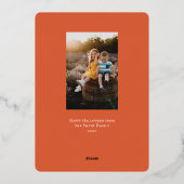 Hoi Boo! Halloween Gold Lettering Foto Folie Feestdagenkaart (Achterkant)