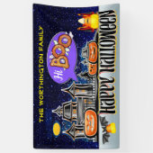 Hoi Boo! Happy Halloween! Spandoek (Verticaal)