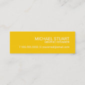 Hoi | Casual modern wit en geel Mini Visitekaartje (Achterkant)