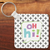 Hoi! Colorful Speech Bubble Sleutelhanger (Voorkant)