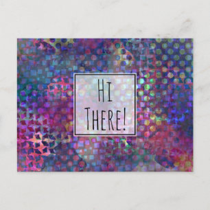 Hoi daar! Multicolore digitale Abstracte kunst Briefkaart