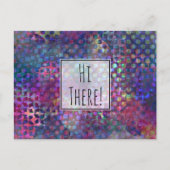 Hoi daar! Multicolore digitale Abstracte kunst Briefkaart (Voorkant)