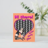Hoi daar! roller derby Diva Briefkaart (Staand voorkant)